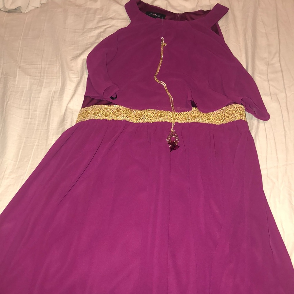 Burgundy dress